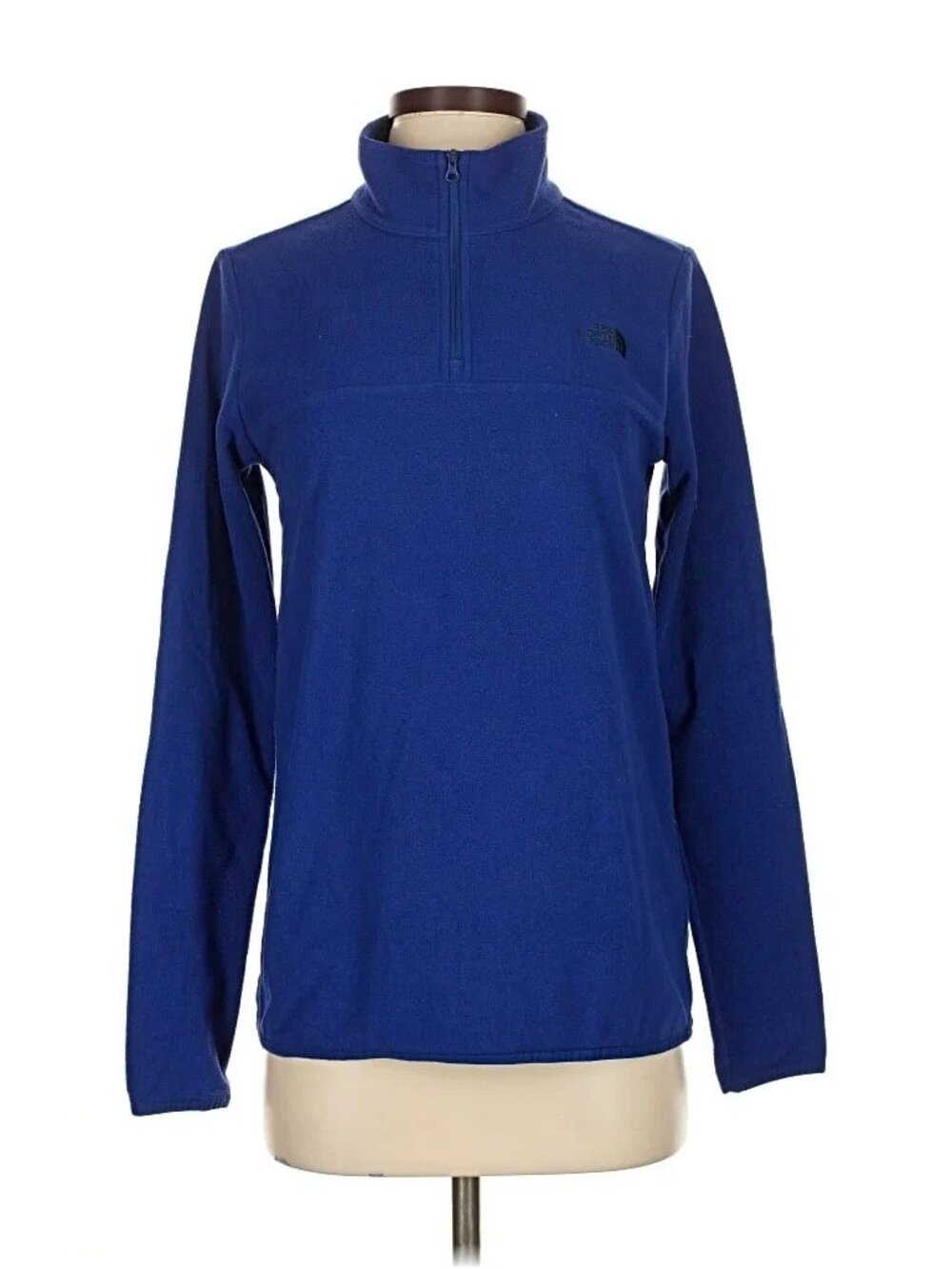 The North Face Blue 1/4 Zip Fleece Pullover | Athleisure 90s Minimalist Gorpcore - Picture 2 of 11
